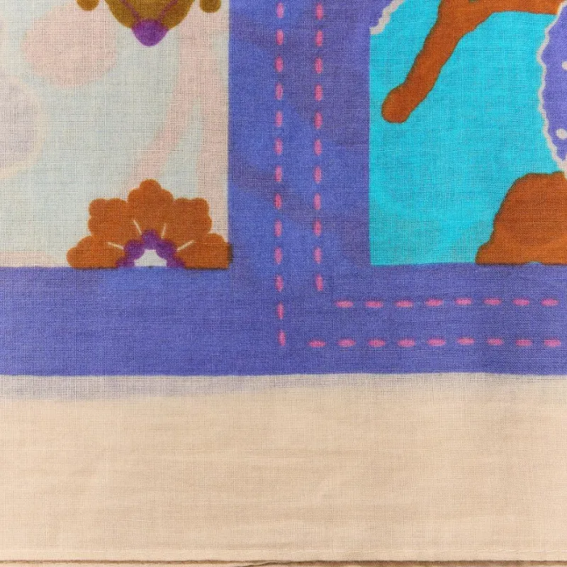 ZARA 100% Cotton Shawls Women's Multicolor-1