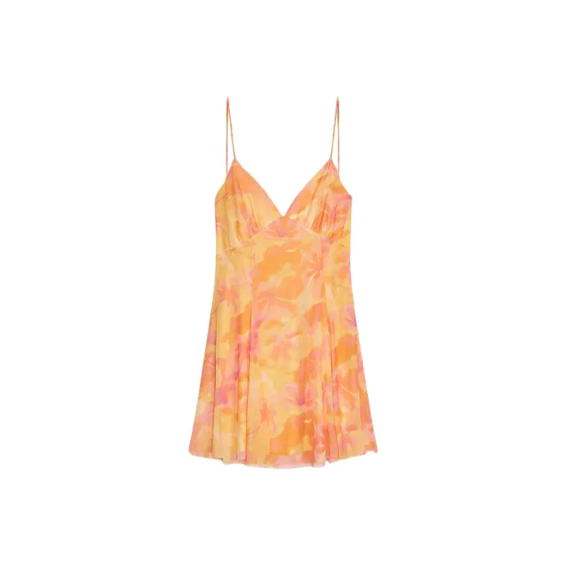 ZARA Slip Dresses Women's Orange-0