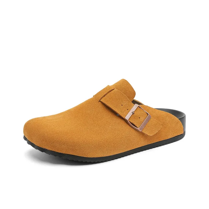 KUNGFUDEER Rubber Sole Abrasion Resistant Slip Resistant Closed Toe Slippers Men's-20