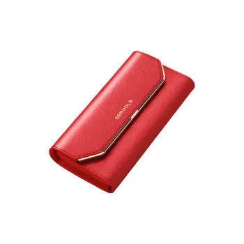 Gorora Classic Cross Grain Cow Leather Long Wallet Women's Multicolor