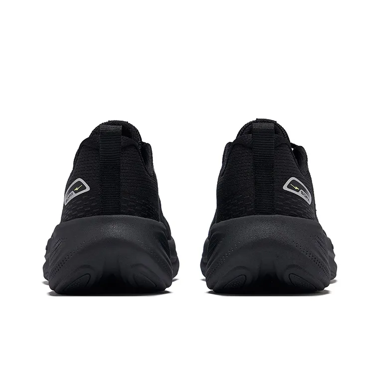 Erke Cushioning, Breathable, And Resilient Design Low Top Casual Running Shoes Men's Black-3
