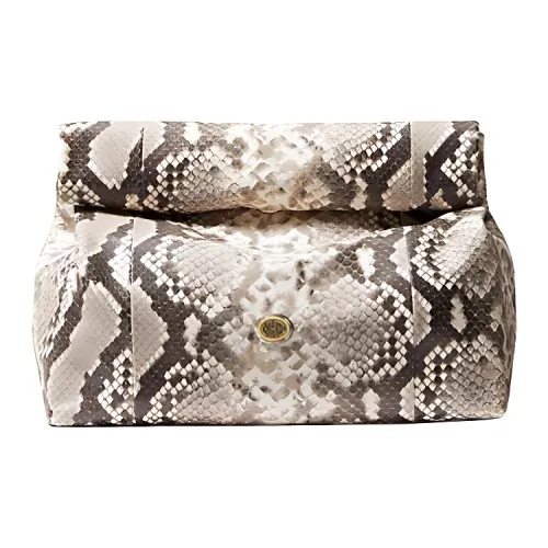 MICHAEL KORS Monogramme Python Embossed Lunch Bag Clutch