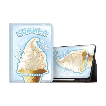 I Create My Art Silicone Material Summer Ice Cream Tablet Protective Cases