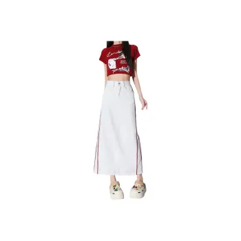YINLEI Denim Long Skirt Women's