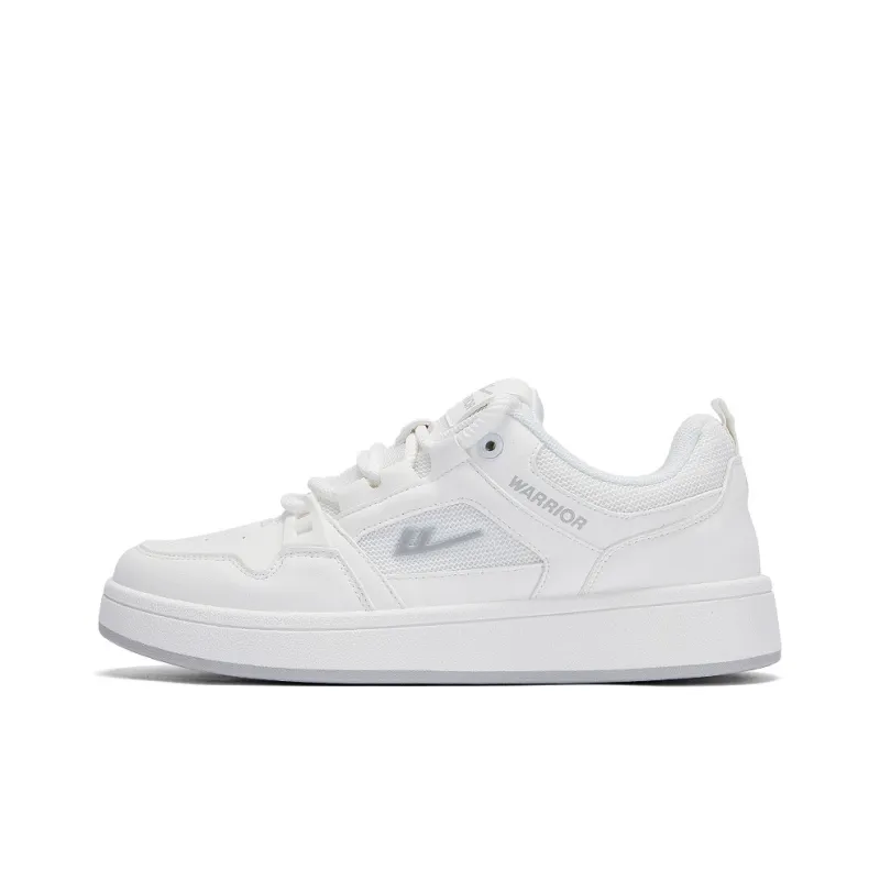 WARRIOR Skateboard Shoes Men Low Top White Black-8