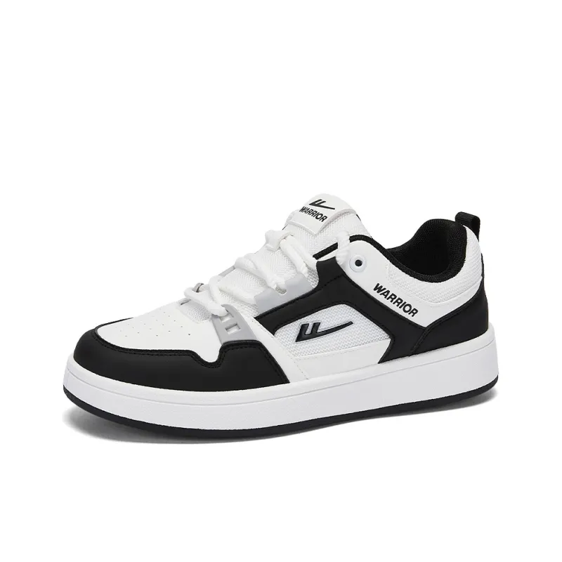 WARRIOR Skateboard Shoes Men Low Top White Black-5