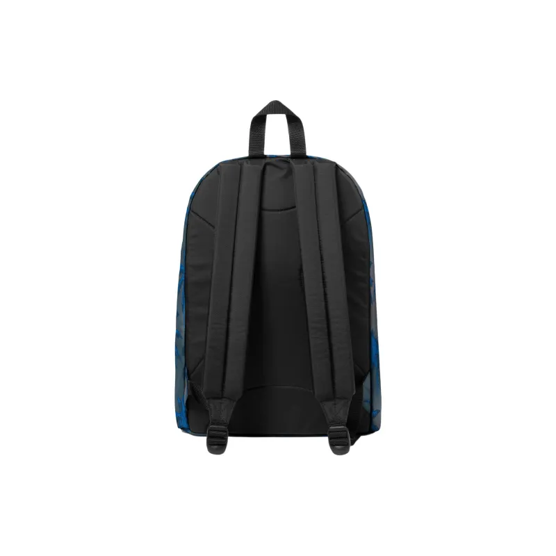EASTPAK Leather Finish Backpack Unisex Blue Gray-2