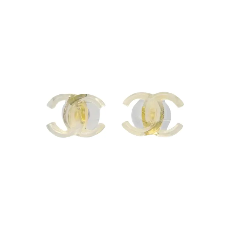 CHANEL 2002 Cc Logo Stud Earrings-0