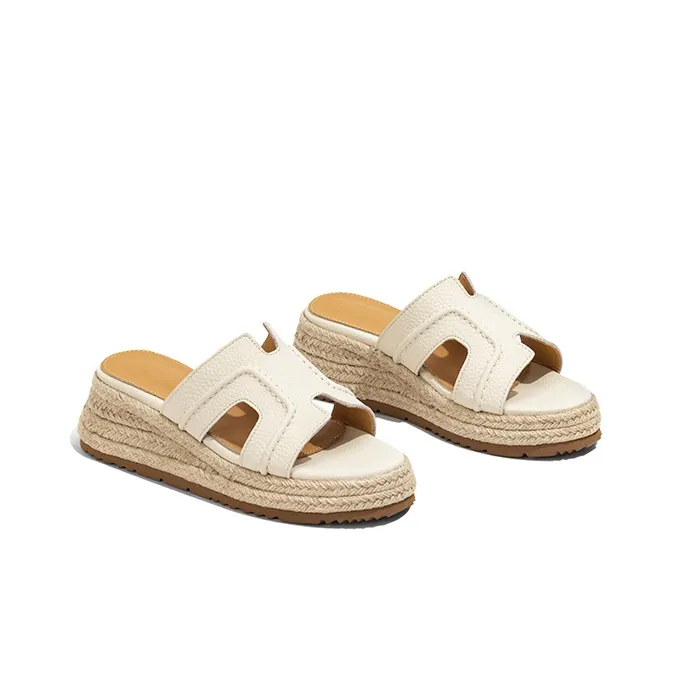 Old Meow Slide Slippers Women's Ecru-1