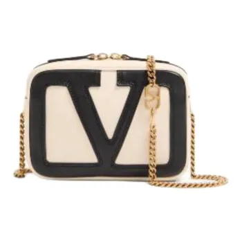 Valentino GARAVANI Leather Shoulder Bag Women's Yellow & Black
