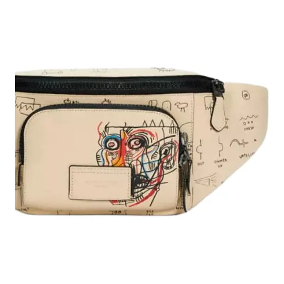 COACH Basquiat Graffiti Collaboration Track Crossbody Bag, Sling Bag, Fanny Pack Tubas Women's Ecru-4