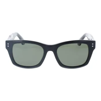 LOOK Acetate Square Sunglasses Unisex Black