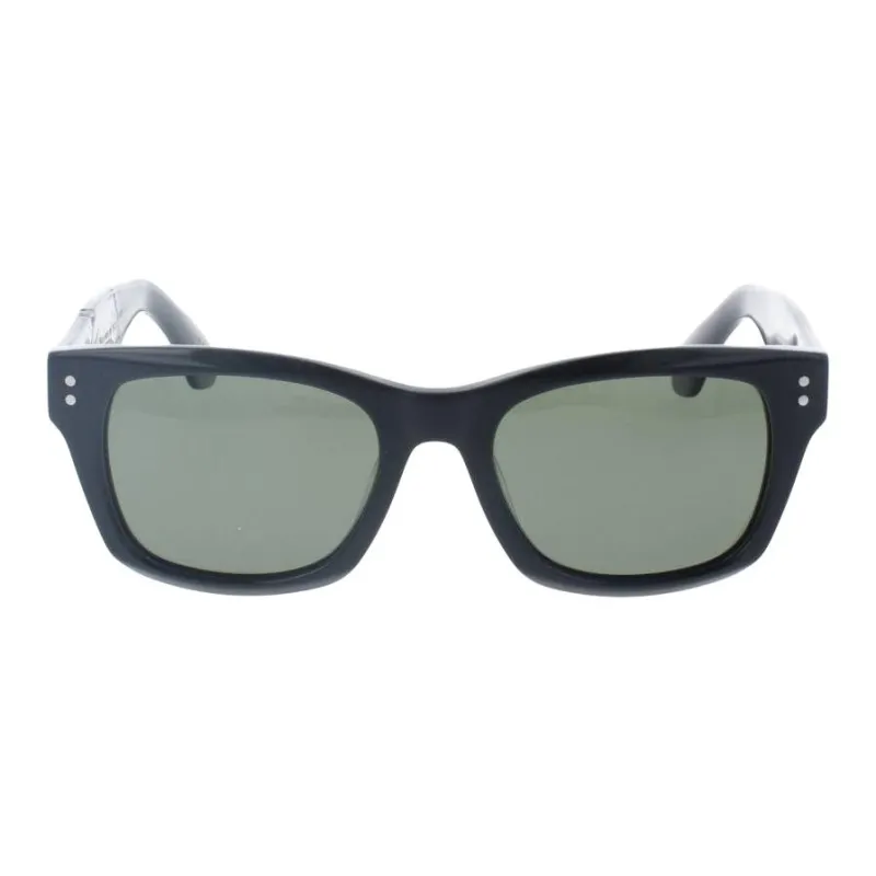 LOOK Acetate Square Sunglasses Unisex Black-0