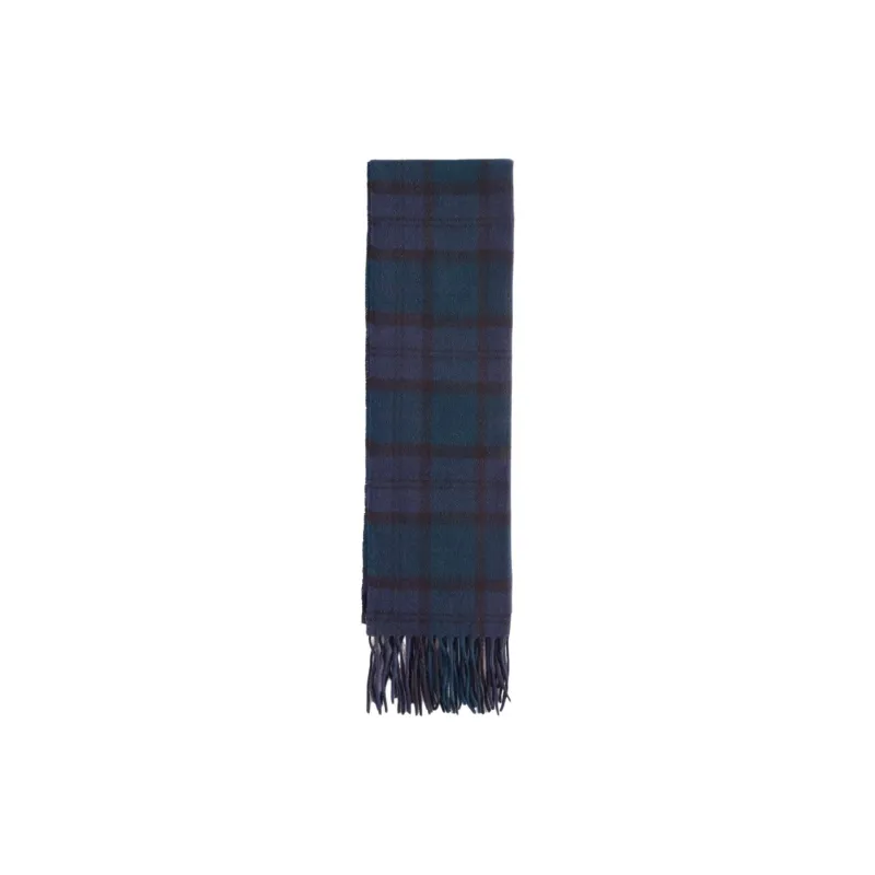 BARBOUR Wool Knit Scarves Men's Light Blue-0