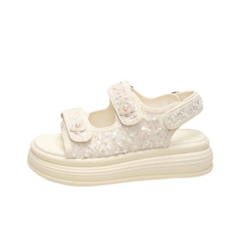 WUJI One Strap Sandals 5CM Women's-5