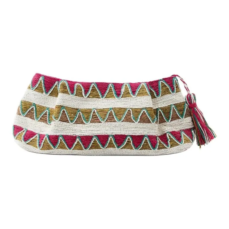 ZARA Cotton Clutch Women's Multicolor-0