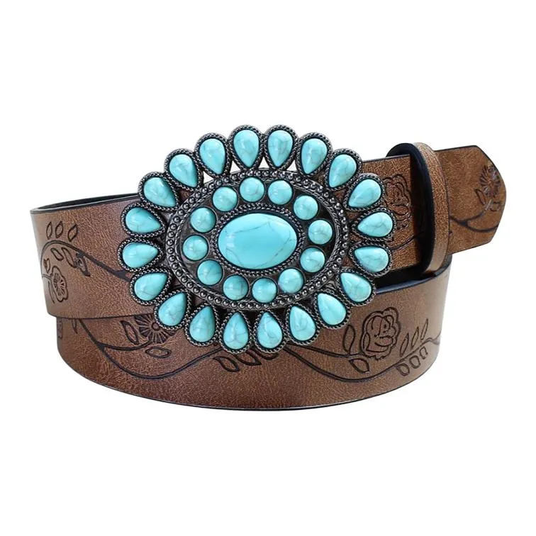 JEANSWEST PU Leather Belts Women's 3.8cm-0