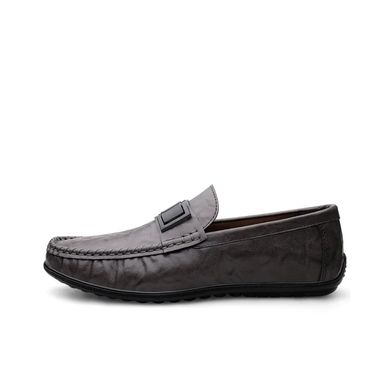 BAGE Gommino Loafers Unisex Gray-6