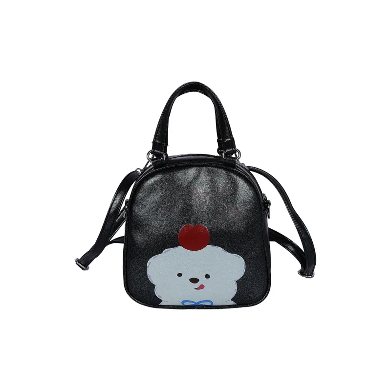 RIVMIND PU Backpack Women's Black/Blue/Pink-0