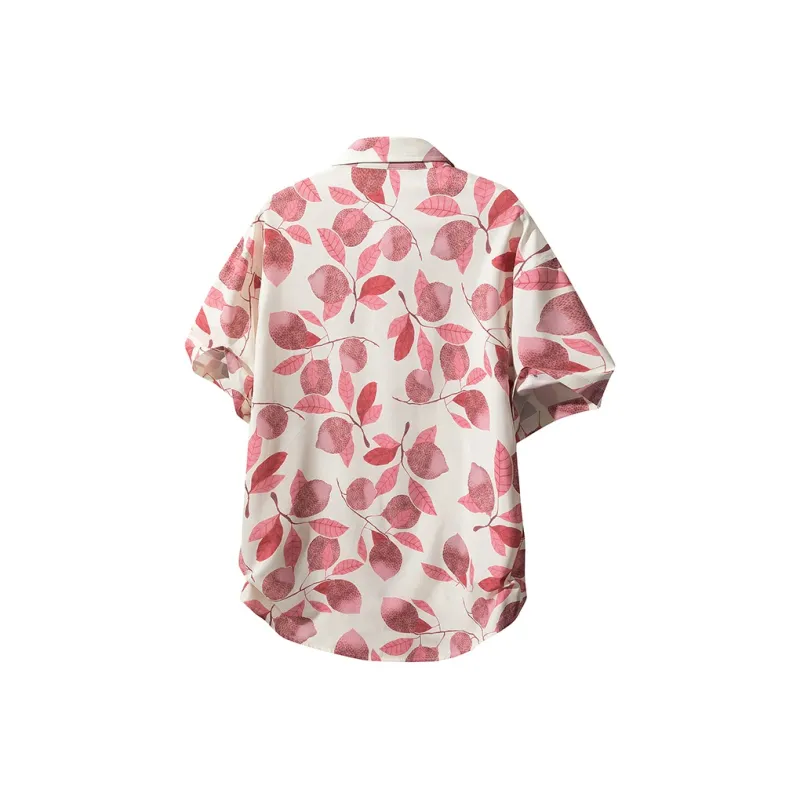 HOKLV Shirts Unisex Pink Rhyme Fruit & Leaf-1