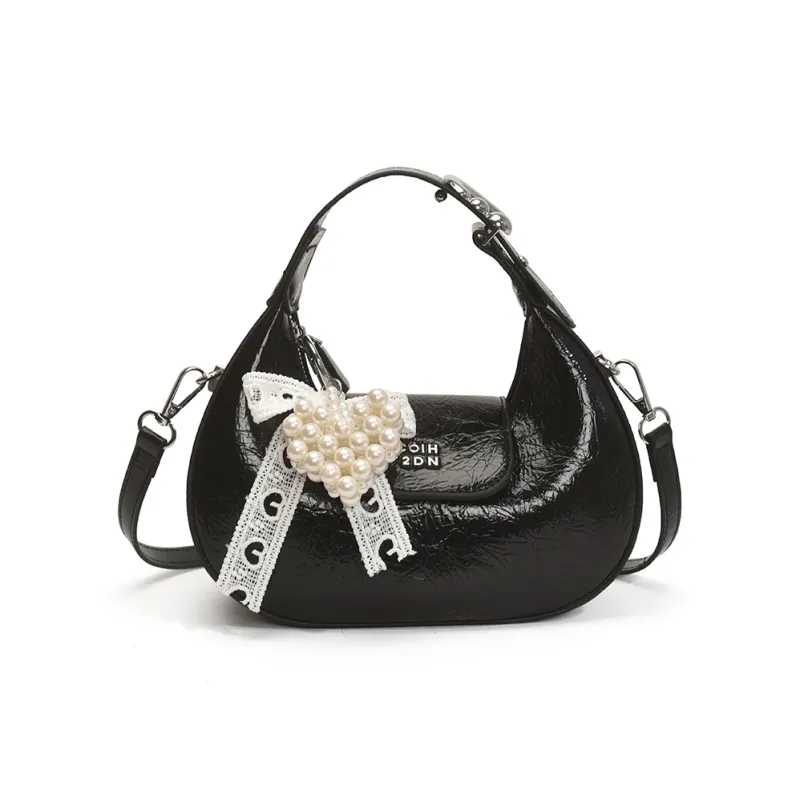 Meow In The Grass PU One Shoulder Handbag Women's Purple/Yellow/Silver/Black/White-17