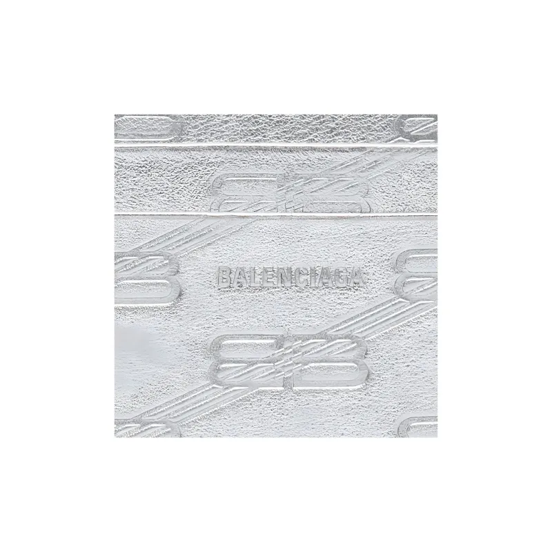 Balenciaga Cow Leather Wallet, Coin Purse, Card Holder Regular Unisex Silver-2