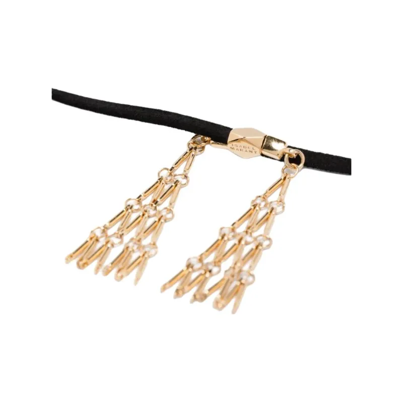 ISABEL MARANT Brass Necklaces Women's Black-2