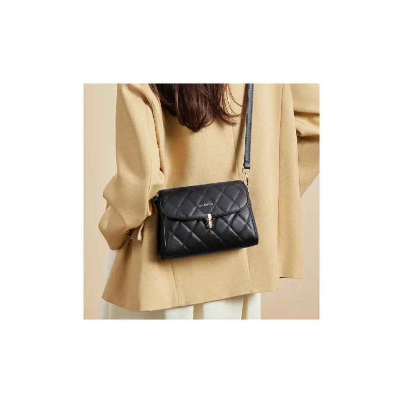 HARSON Synthetic Leather Shoulder Bag Women's Black-1