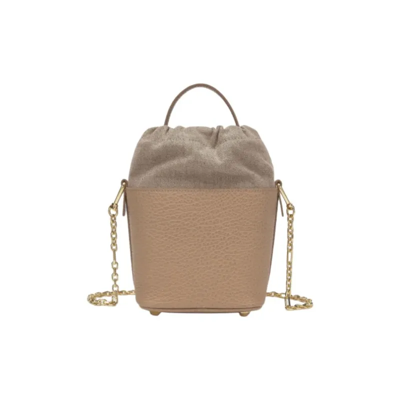 Maison Margiela 5AC Leather Bucket Bag, Shoulder Bag, Crossbody Bag, Handbag Trumpets Women's Beige-2