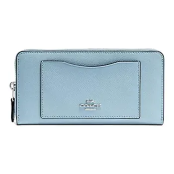 COACH Leather Wallet Trumpets Women's Cornflower Blue