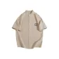 [Hemp-Style Collar]Light Khaki (Minimalist Line Chest Logo)