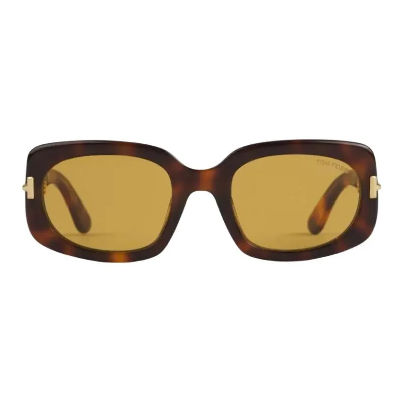 TF Acetate Irregular Shape Sunglasses Women's Tortoiseshell-0