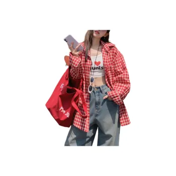 Wbwq Shirts Women's Red Plaid