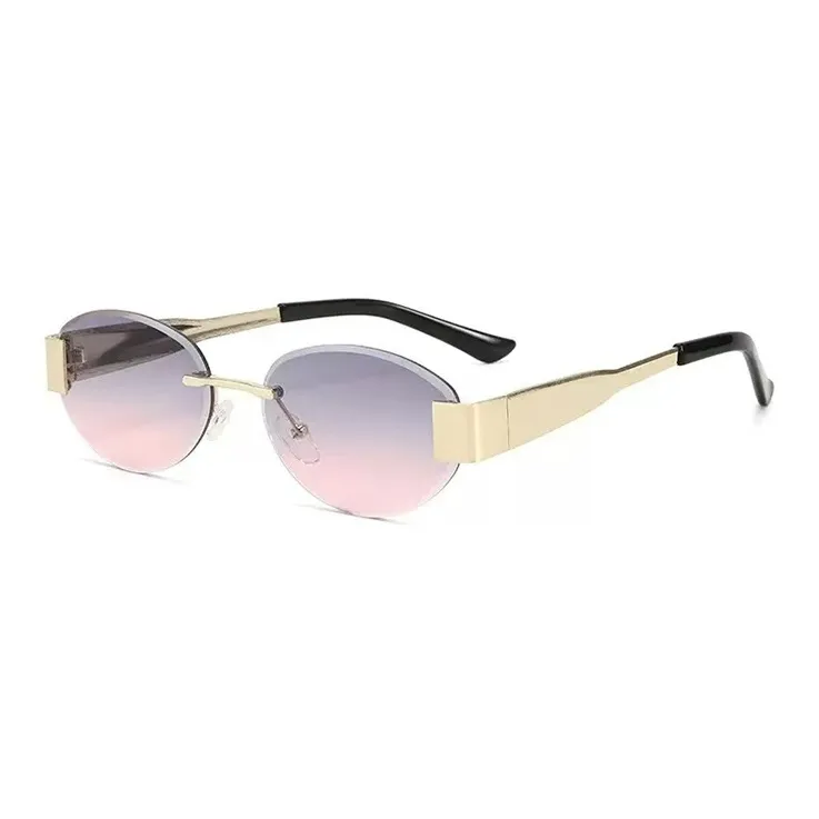 YUZHAOLIN Metal Oval Sunglasses Unisex-5