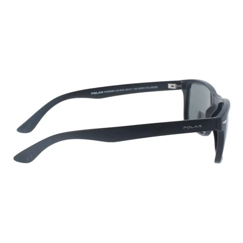 Polar Subject To Official Website Rectangular Sunglasses Unisex Black-1