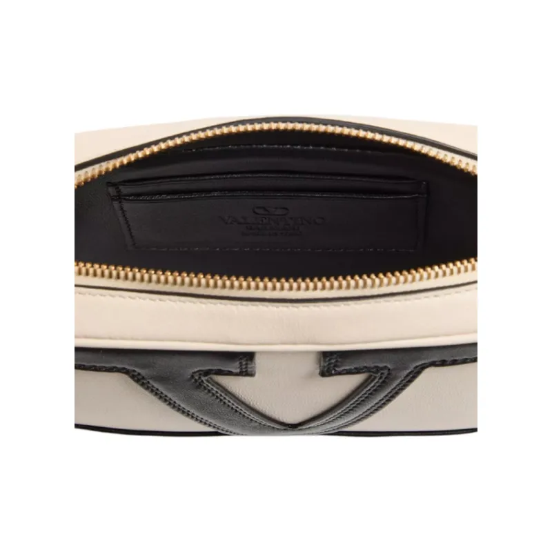 Valentino GARAVANI Leather Shoulder Bag Women's Yellow & Black-5