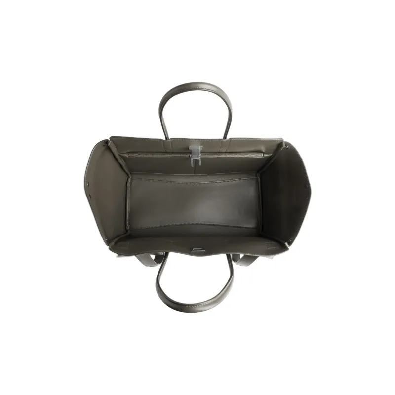 Balenciaga Bel Air Smooth Cow Leather Handbag Medium Size Women's Khaki Umber-3