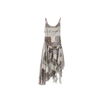 SETIROM Slip Dresses Women's Plaid
