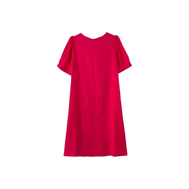 Late White Short Sleeved Dress Women's-1