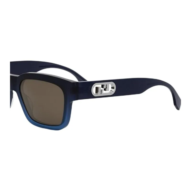 FENDI Acetate Square Sunglasses Men's Black-2