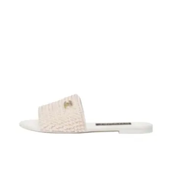 CHANEL 25P Spring Summer Slide Slippers Women's Ivory White