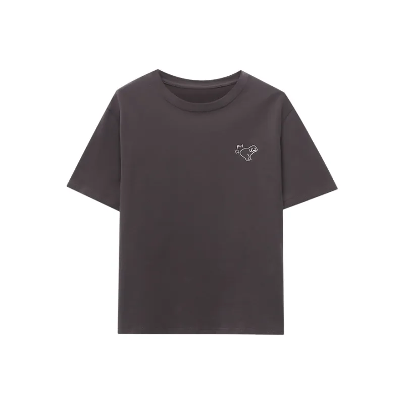 CHARM PICK T Shirts Women's Iron Gray-0