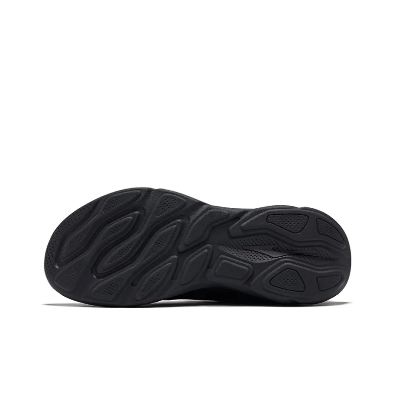 Erke Cushioning, Breathable, And Resilient Design Low Top Casual Running Shoes Men's Black-4