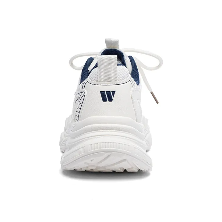 Warrior Abrasion Resistant Breathable Low Top Casual City Commute Running Shoes Women's Beige Blue-4