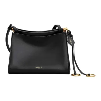 Alaia Calfskin Small Square Bag Shoulder Bag Trumpets Women's Black