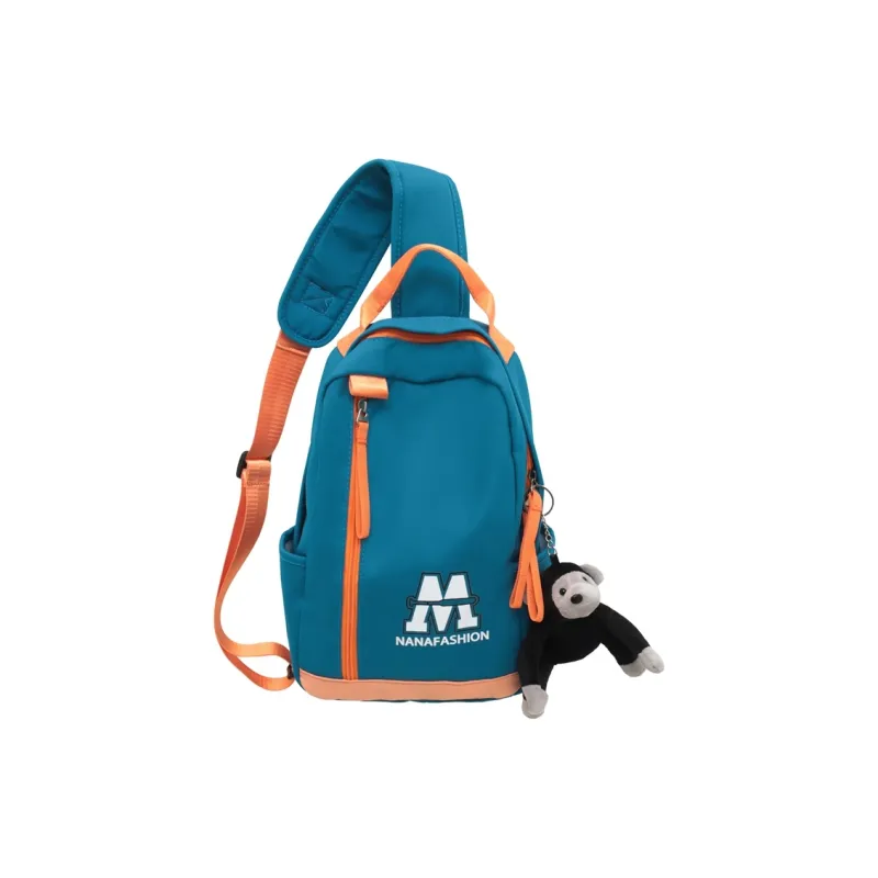 Paulinka Nylon Sling Bag Regular Unisex Black/Green/Blue/White Blue/White green-11