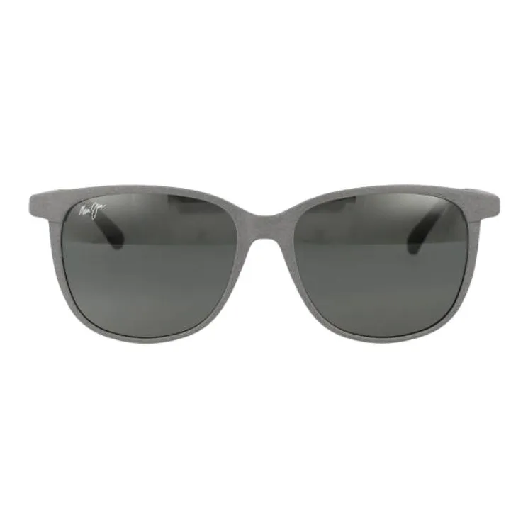 Maui Jim Rubber Carbon Fiber Round Sunglasses Unisex Gray-1