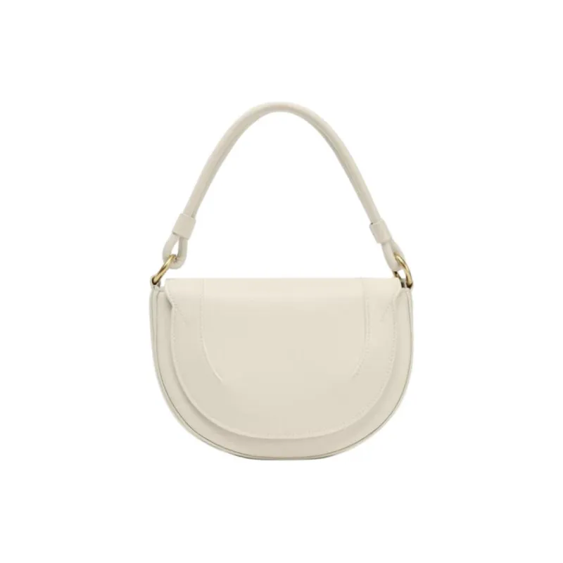 ZARA Polyurethane Shoulder Bag, Crossbody Bag, Handbag Women's Beige-0
