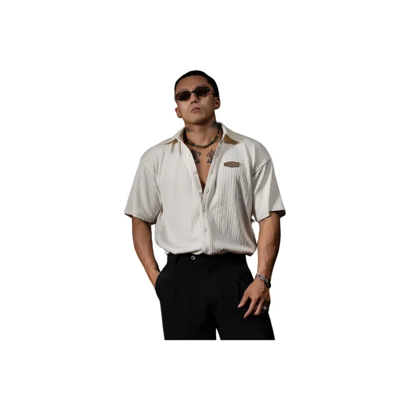 Monster Guardians Shirt Men's Beige-0