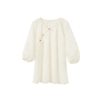 3COLOUR Chiffon Shirts Women's Ecru